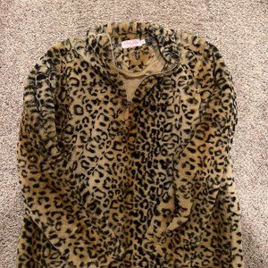 Leopard quarter zip pullover **LAST DAY**